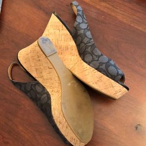 Coach cork wedges